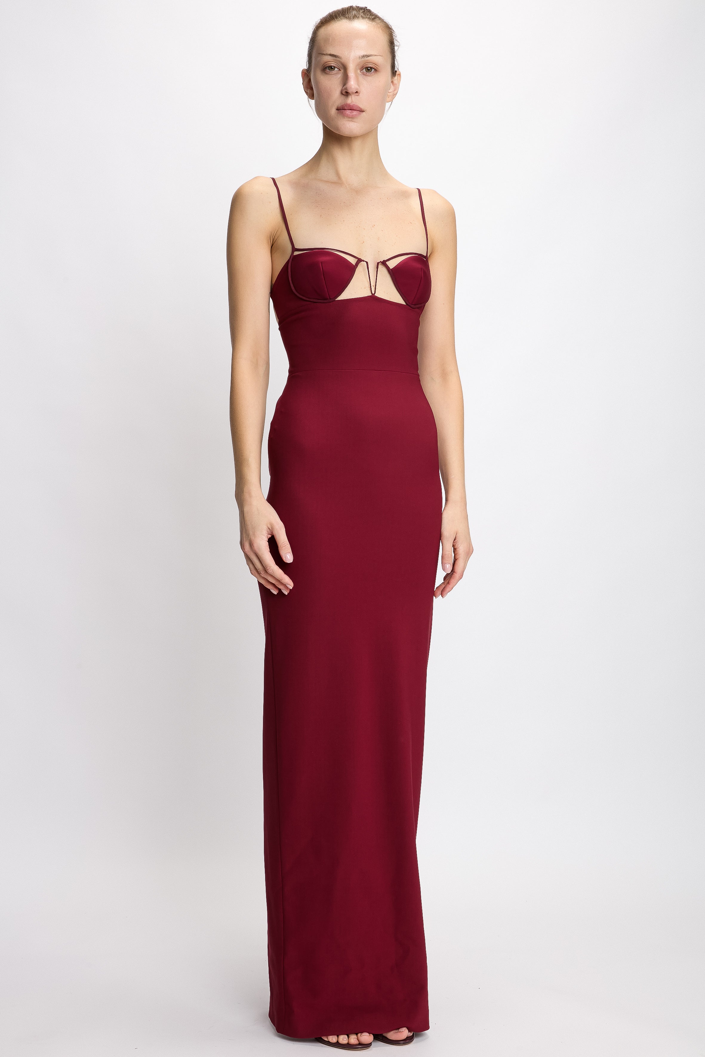 nensi dojaka dress red Keyhole Ruffled Mini Dress (DR168-RED)