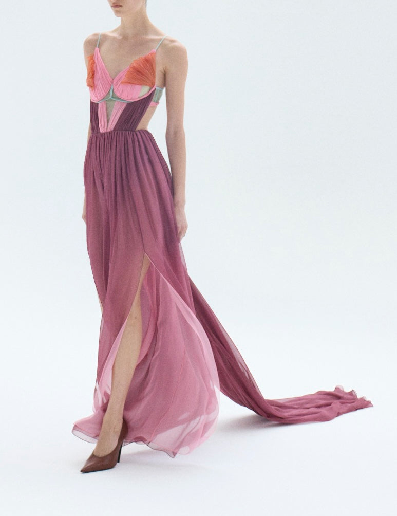 DAHLIA SILK CORSET GOWN 40 DAHLIA SILK CORSET GOWN 40