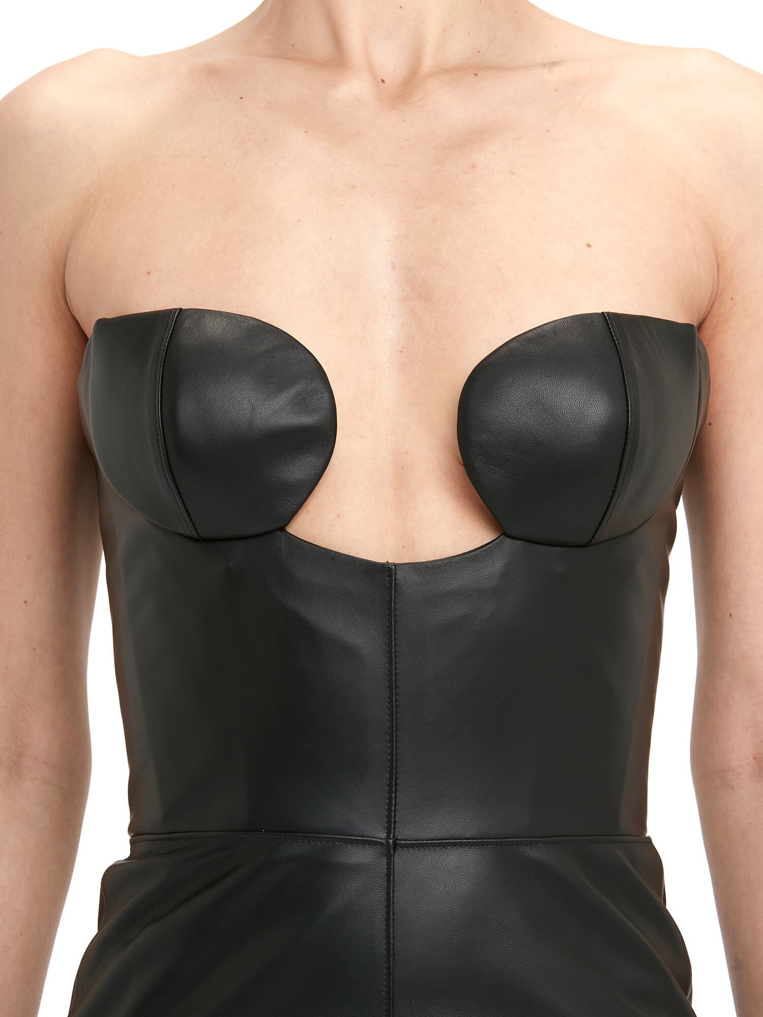 nappa leather dress Theory Sleeveless Leather Mini Dress