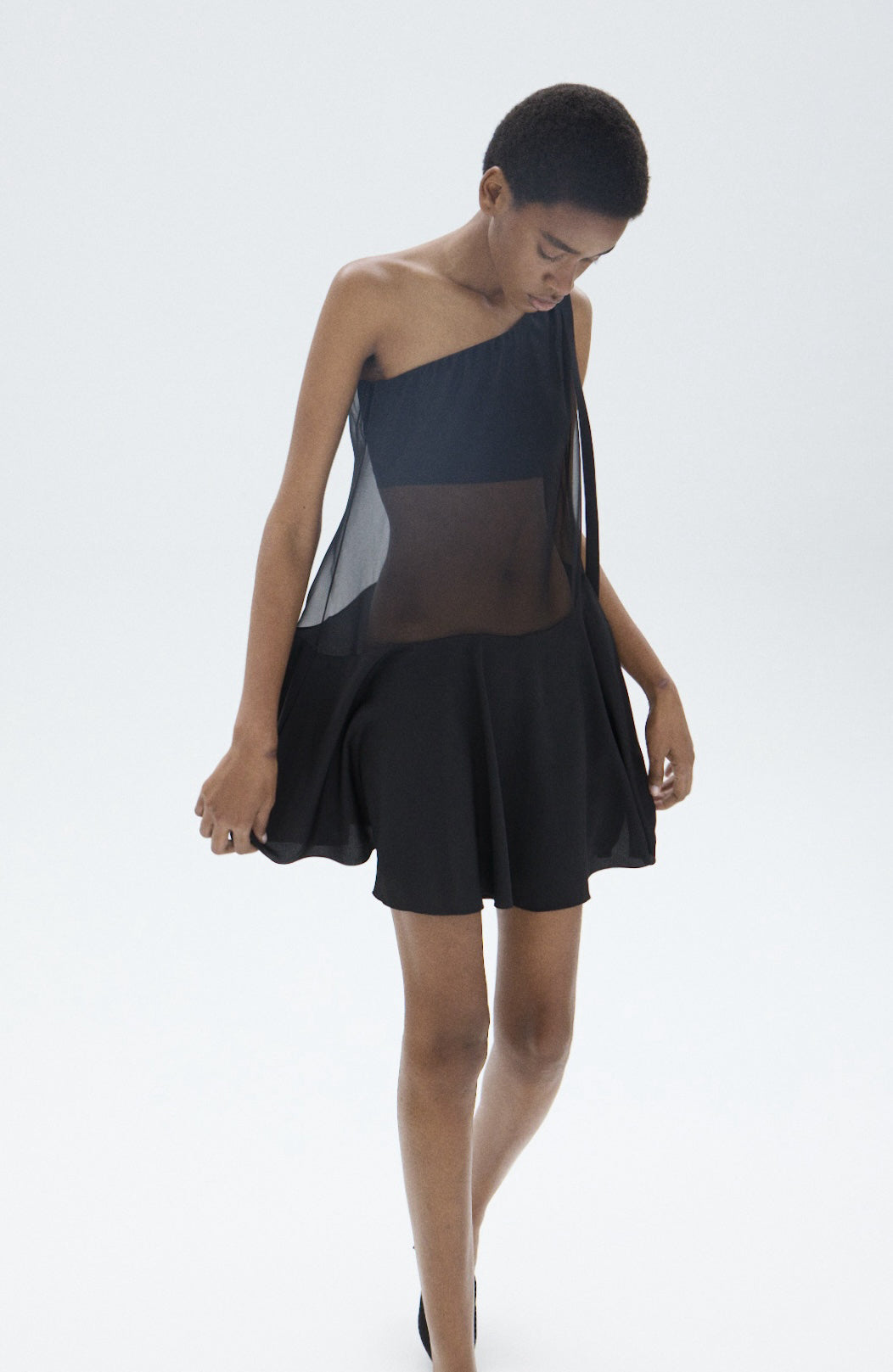 black swing dress DAPHNE SWING DRESS in Black XL